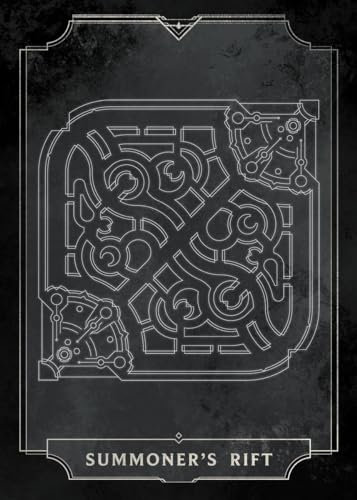 Displate - Poster aus Metal - WALL ART - League of Legends - League of Legends Maps Summoner's Rift Noir - Größe L - 67,5x48cm Matt