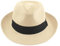 Sombrero de Panamá Unisex Sombrero de Verano Sombrero de Playa de Fedora para Hombres Mujeres Sombrero de Paja Sombrero Panama Enrollables (FR/ES, Números, 59, Beige)