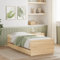 Homgoday Bett mit Schubladen Stauraumbett Bettgestell Holzbett Bett Einzelbett Doppelbett Bettrahmen mit Lattenrost Schubladenbett Schlafzimmer| ohne Kopfteil Sonoma-Eiche 90x200 cm