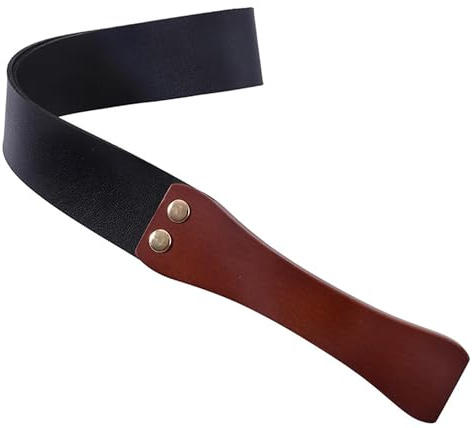 Fouet pour le sexe - Fétiche Erotique Bondage SM Cravache - Sex toys pour couplesLes jeux d'amour en cuir main fessée paddle (Noir)