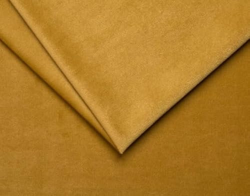 TAPHICEROS Mikrofaserstoff, Senf, 250cm x 140cm, Wildleder Optik Kunstleder Wildlederimitat Velvet Velour - Stretch Dehnbar Folie Autofolie Stoff für DIY Auto Box Liner Möbelfolie