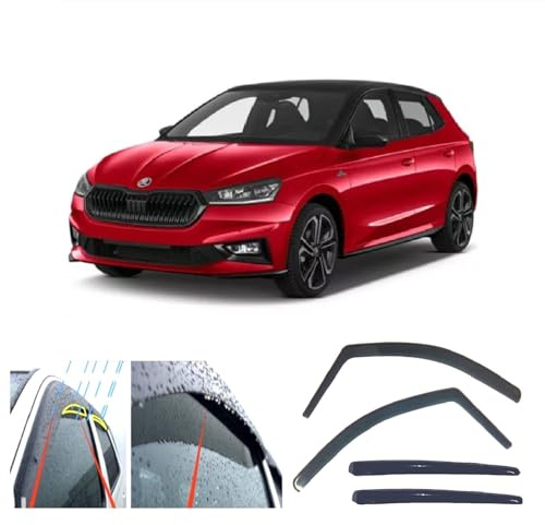 AC WOW 4x Windabweiser für Skoda FABIA MK4 2021 2022 2023 2024 2025 2026 Acryl Sonnenblenden Regen Wetterschutz