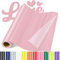 Sgooyir Vinile Termoadesivo per Tessuti Rosa, 30.5 x 183 cm Vinile Adesivo, Vinile Termoadesivo per T-Shirt, Borsa, Cappello, Regali Fai da Te