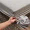 Samt Spannbettlaken 140x200 cm Warm Winter Frottee Spannbetttücher, Highdi Microfleece Flausch Hellgrau Spannbetttuch 140 x 200 Boxspringbett Bettlaken für Hohe Matratze Steghöhe 25-30cm