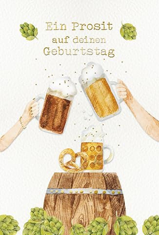 Hanra Geburtstagskarte mit einem Bayrischen Motiv, Geburtstag, bayrisch, Grußkarte, Glückwunschkarte, 11,5x17 cm