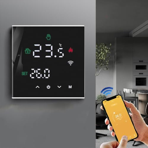 Termostato programmabile intelligente WiFi per riscaldamento acqua/elettrico/caldaia a gas, compatibile con Tuya, Alexa, controllo vocale/remoto (C)