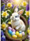 TOSTOG Diamond Painting für Erwachsene Anfänger,Ostern Hase 5D Diamant Painting Kits Bilder DIY Full Drill Ostereier Diamant Malerei Set 30x40cm für Wanddekor