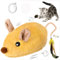 KQLHLHDYZ Moving Cat Toy Mouse, Interactive Cat Toys Mouse for Indoor Cats Rechargeable LED Pet Mice Toy Feather Bell Tail Electric Automatic Moving Mice Cats Toys