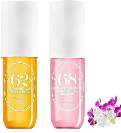2 Stück Parfüm Bodyspray Damen, 90ml Fruchtiges Body Mist, Long Lasting Fragrance Spray, Hair and Body Fragrance Mist, Parfum Damen Set, Bleiben Sie Ganz Einfach den Ganzen Tag Attraktiv