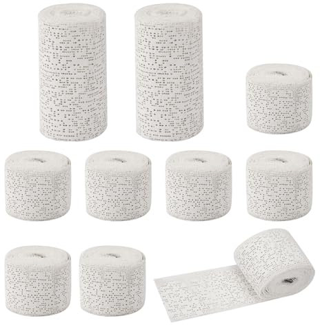 10 Rollos De Vendas De Yeso, 5 Cm X 2.7 M + 10 Cm X 2.7 M Venda de Escayola Para Modelado, Venda Escayola para Hacer Moldes, Transpirabilidad Tela De Yeso, Secado Rápido, para Manualidades