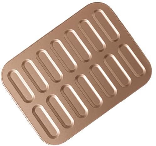 Ksikdeg Keksform für Kekse, Karbonstahl, Brotstab, Ladyfinger-Form, 14 Mulden, fingerförmige Keksform