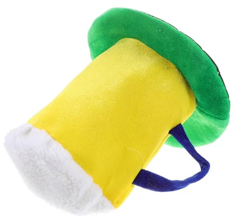 MOLUCKFU Beer Shaped Hat for Oktoberfest Funny Party Accessory for Sports Fans Lightweight Comfortable Design for Carnivals and Celebrations Standout Cosplay Hat for Adults