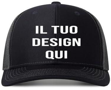 Kustima Cappello Personalizzato, Cappellino con Visiera Personalizzato, Cappello da Baseball Personalizzabile con Testo/Foto/Nome, Cappellino per Uomo e Donna, Cappellos Trucker