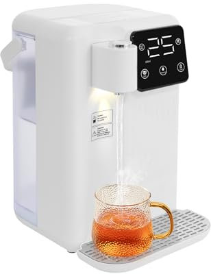 Donened - Instant Heißwasserspender, 2200W 3L Heißwasserspender mit Wasserfilter, 3 Sekunden zum Aufheizen, Touch Display, Wasserkocher mit Temperatureinstellung