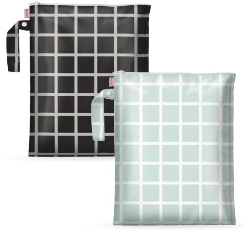 HECCEI Bolsa Impermeable Bebe 2 PCS Reutilizable Y Lavable | Bolsa Tela Guarderia Impermeable Para Ropa Mojada, Ideal Para Natación, Playa Y Viajes, Práctica Para Guardar La Ropa