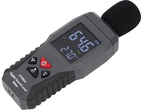 WALFRONT Fonometro DB Tester del Rumore Registratore Digitale Misurazione dei Decibel Mini Parametri Misurazione della Frequenza con Gamma 30 DB a 130 Dati Professionale Ad Alta Precisione SPL