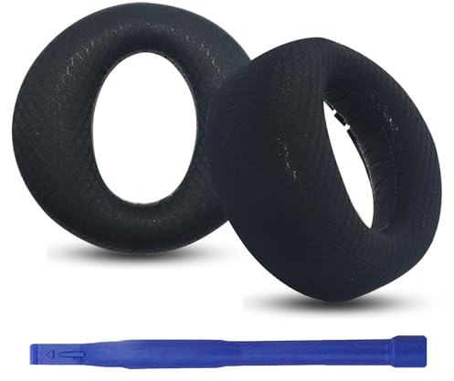 umvowuxa Ersatz-Ohrpolster für PS5, für Sony PlayStation 5, PS5 Pulse 3D Wireless Headset, PS5 Pulse Headset, Die Ohrpolster Sind aus Netzgewebe und Elastischem Schaumstoff (Schwarz)