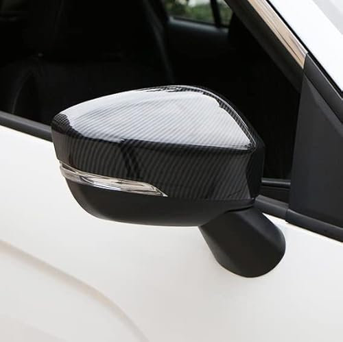 HIGH FLYING für Eclipse Cross 2018-2022 Exterieur Rückspiegel Seitenspiegel Cover Dekor Kohlefaserfarbe 2 Stück (Mit 3M Bänder)