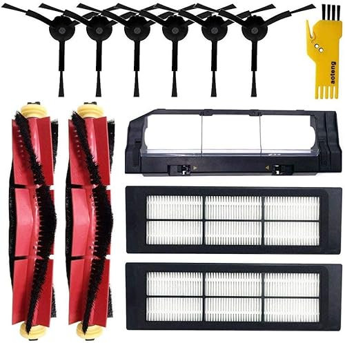 Accessoires pour Le Robot aspirateur Xiaomi Mi Mijia Roborock S6 S50 S51 Robock2-6 brosses latérales, 2 filtres HEPA, 2 Brosse Principale, 6 vis,1 Couverture de Brosse Principale