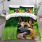 NYSMGS Bettbezug 135x200 Deutscher Schäferhund Bettwäsche Set 3D-Druck Haustier Welpe Bettwaren Weiche Mikrofaser Reißverschluss Bettbezüge mit 2 Kissenbezügen 80x80 Für Kinder et Teenager