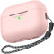 AHASTYLE Silikon Hülle für Airpods Pro 2 Schutzhülle und Haut Case für AirPods Pro 2 [Front-LED Sichtbar] Kompatibel mit Airpods Pro 2. Generation (Mit Handschlaufe, Rosa)