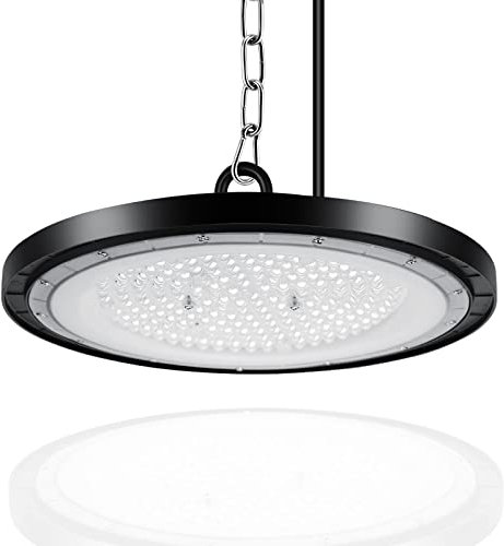 CheDux 100W UFO LED Lámpara de Alta Bahía,10000LM Focos Led Interior Techo,6000K-6500K Ultrafina LED Iluminación de Almacén,IP65 Impermeable Naves Industriales LED Para Patio,Garaje,Fábrica,Taller