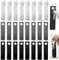 DabbOo 24 Stück Filz Schlüsselanhänger Set Filzanhänger Rohling mit Edelstahl Ring Schlüsselanhänger Beschriftbar DIY Dekoration Handwerk Schlüsselanhänger für Motorrad Auto Fahrrad Taschen Basteln