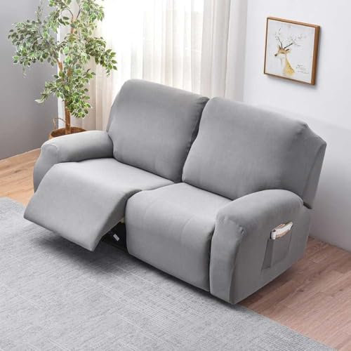Housse de canapé inclinable et relaxante extensible 2 places, housse de canapé inclinable universelle avec poches, housse de chaise lavable 6 pièces, housses de canapé de massage électrique(#3)