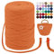 LEREATI T-Shirt Garn 7mm Textilgarn zum Häkeln für Körbe 100m / 250g Bändchengarn Makramee Garn Häkelgarn Stoff Dickes Garn zum Taschen Korb Decke Häkeln, Heimdekoration (Orange)