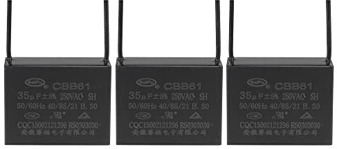 PQYSMVVG 3 Stück Deckenventilator-Kondensator CBB61, metallisierter Polypropylen-Folienkondensator, ideal for Ventilatoren, Pumpen, Motoren, laufend