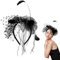 Fascinator Hüte für Damen Prom Stirnband Retro Teeparty Fascinator Hut Damen Fascinator Hut Blume Braut Stirnband Haarband für Party Kirche Hochzeit Cocktail Jockey Club Braut Hochzeit