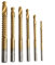 6pcs HSS Drill Bit Set Spiral Screw Metric Composite Tap for Wood Metal Cutting Drilling 3-8mm Sizes Multi-Purpose High-Speed Steel