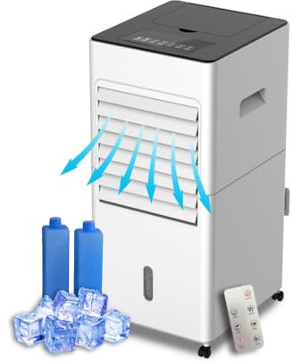 INVOGA ARTIC BREEZE Raffrescatore d'Aria Portatile senza Tubo Esterno | Raffrescatore Evaporativo per Camera da Letto, Ufficio, Salotto, Cucina | Compatto e Silenzioso