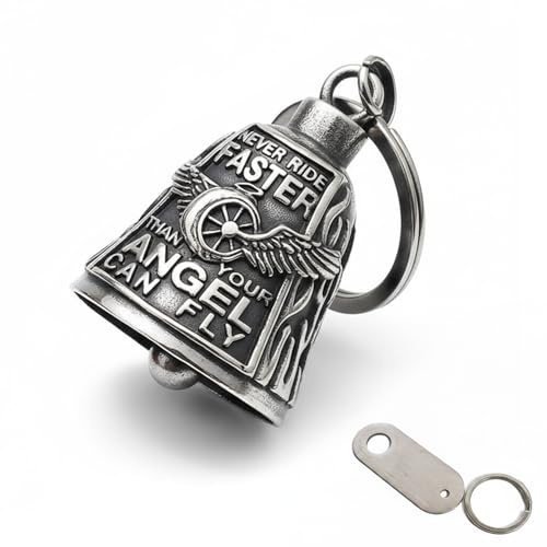 Motorrad Glocke Glücksbringer, Zinklegierung Schutzglocke für Biker | Zinklegierung Rostfrei Kompakt, Schutzglocke Gremlin Bell, für Motorrad Fahrrad Mountainbike, Biker Geschenk Talisman