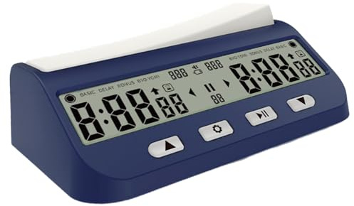 Professioneller Spieltimer mit umschaltbarer Spracheinstellung, 5 Wettbewerbsmodelle, Soundsteuerung, tragbare Schachuhr, leiser Modus, Schachspiel-Timer
