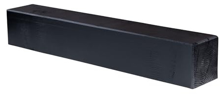 levandeo Wandregal Holz Massiv 60x10cm Schwarz Wandboard Regal Wandboard Balken Rustikal Balkenregal Bücherregal