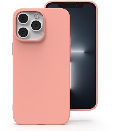 Zuvirelx Silicone Case for iPhone 13 Pro - Pink | Thin, Non-Slip, Soft Grip, Minimalist, Shockproof, Pocket-Friendly