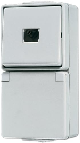 Enchufe con pulsador WG 600 (Referencia: JUNG 671W)