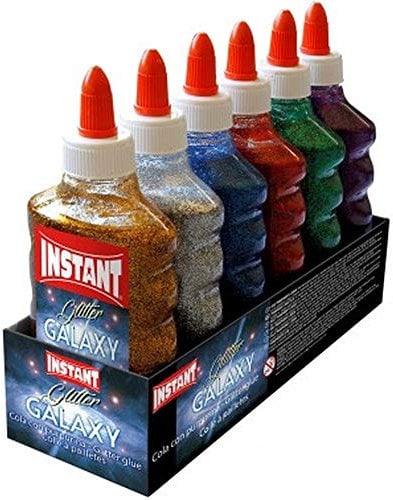 COLLA LIQUIDA PER SLIME METALLIZZATA CON GLITTER 180 ML. INSTANT 1 pezzo Colore Verde