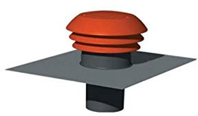 chapeau toiture - en plastique - circulaire - diamètre 160 - tuile - unelvent 876002