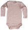 Cosilana, Baby Body Langarm, KBA Baumwolle, kbT Wolle, Seide (86/92, Pink meliert)