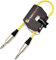 VisioSound 6.35mm 1/4 Stereo TRS Jack to TRS Jack Lead/Balanced Signal Audio Patch Cable (0.5m, Yellow)
