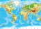 wandmotiv24 Fototapete Weltkarte, L 300 x 210 cm - 6 Teile, Wanddeko, Wandbild, Wandtapete, Relief, Ozean M1424