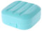 A0127 Boîte à Savon Porte Savon Boîte de Rangement pour la Salle de Bain Boîte de Rangement Rectangle carré Voyage Mini Portable Conteneur créatif Plastique imperméable (Bleu, Petite)