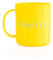 Regalo Original Taza de plástico de Colores Personalizada con Nombre Grabado a láser en 3D con Capacidad de 33cl (Amarillo)