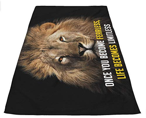 PICANOVA – Strandtuch XXL – Handtuch mit Druck – Blickfang-Strandtuch Aus Hautfreundlichem Frottee – 200x150cm – Kollektion Quote Designs – Once You Become