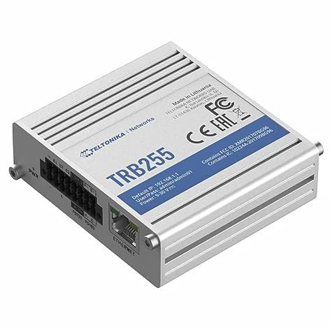 Teltonika TRB255 Industrial M2M LTE Cat-M1 TRB255000000, SNMP, W125727570 (Cat-M1 TRB255000000, SNMP, TCP, UDP, IPv4, IPv6, ICMP, NTP, DNS, HTTP, HTTPS, FTP, SMTP, SSL v3, TLL S, ARP,)