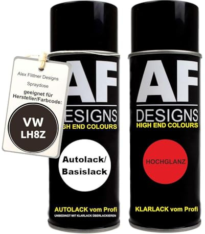 Alex Flittner Designs Spraydose für VW Toffee Braun Metallic LH8Z Basislack | Spraydose für VW Toffee Braun Metallic LH8Z Basislack – Ausführung und Lieferumfang gemäß gewählter Angebotsvariante