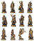 Veronese Design Nordische Götter Kunstharz-Figuren, handbemalt, bronzefarben