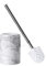 Motifeur Bathroom Accessories Ceramic Toilet Brush Set - Toilet Bowl Brush and Holder (Marble Look)